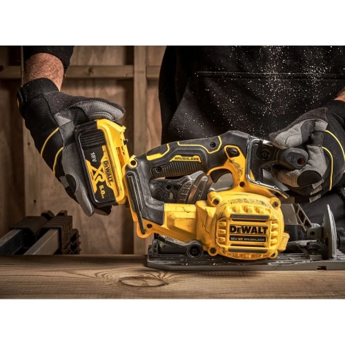 Аккумуляторная дисковая пила Dewalt DCS565P2, 18 В, 165 мм, 4950 об/мин, с 2 АКБ 5 Ач и ЗУ, в кейсе TSTAK DCS565P2-QW фото 8
