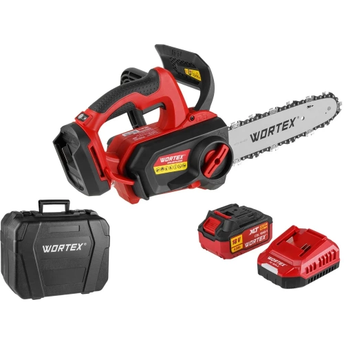 Аккумуляторная цепная пила WORTEX CEC 2518-3 в чем. ALL1 XLT SET бесщеточная, 18 В, 25.4 см 2325004