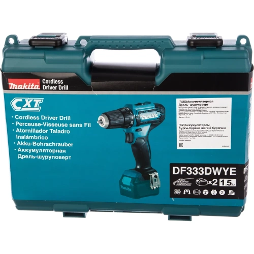Аккумуляторная дрель-шуруповерт Makita CXT + набор бит D-31083 DF333DYX14 фото 11