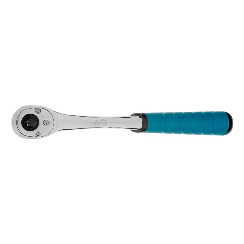 Ключ-трещотка 1/4", CrV, 90 зубьев, усиленный, хром Gross фото 4