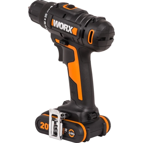 Дрель-шуруповерт аккумуляторная WORX 20В, 2Ач х2, ЗУ 0,4А, сумка WX100.2 фото 4