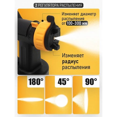 Краскопульт аккумуляторный PROCRAFT 20В 750 мл/мин, 2,0/2,5 мм (Без АКБ и ЗУ) PSE40 фото 10