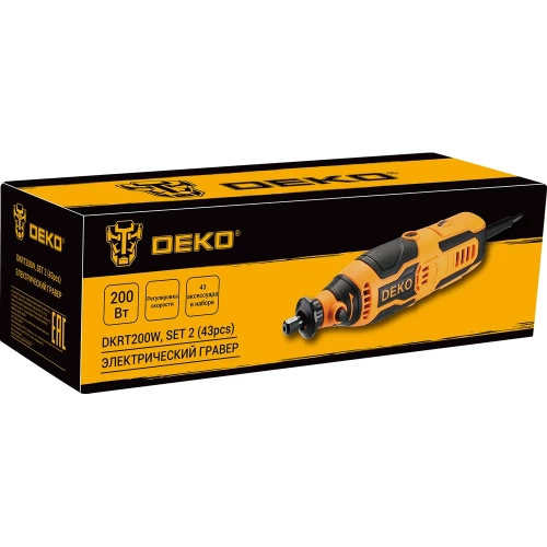 Гравер электрический DEKO DKRT200W SET2, с набором оснастки 43шт, 200Вт 085-1322 фото 9