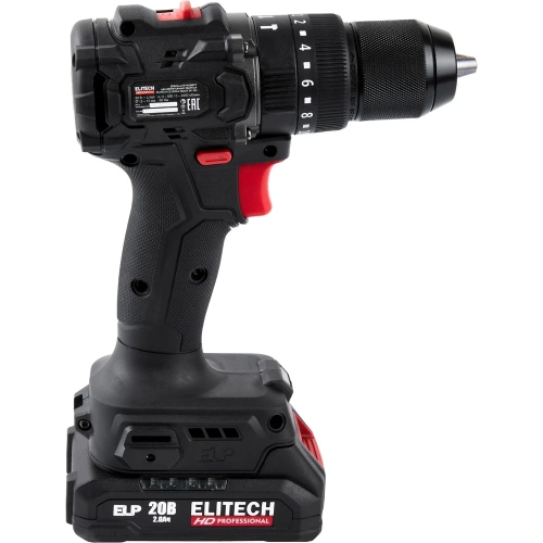 Аккумуляторная ударная дрель Elitech CD 20ISL2 (20В, 2х2Ач, 60Нм, BL) HD 205722 фото 4