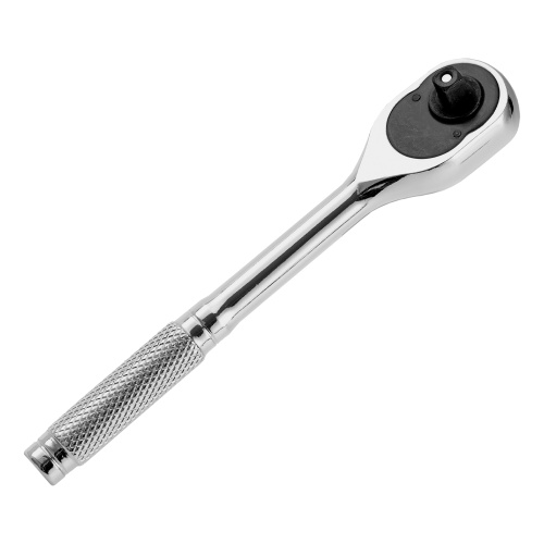 Ключ-трещотка 1/4", 45 зубьев, цельнометаллический, с быстрым сбросом, CrV, хром Сибртех фото 2