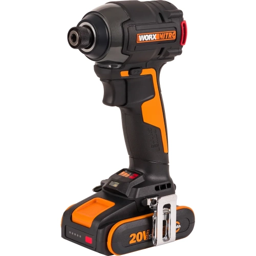 Винтоверт ударный бесщеточный аккумуляторный WORX 20В, 200Нм, 2Ач х2, ЗУ 2А, кейс WX265