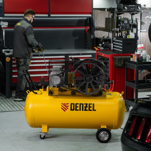Компрессор воздушный рем. привод BCV 5500-T/270, 5,5 кВт, 270 литров, 850 л/мин Denzel фото 28