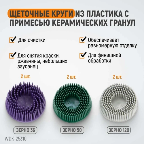 Пневматическая шлифовальная машинка WIEDERKRAFT 50 мм, 18000 Об/мин, 380 Вт WDK-25310 фото 6