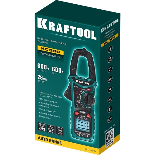 Цифровые токовые клещи KRAFTOOL KC-300 59832 фото 5
