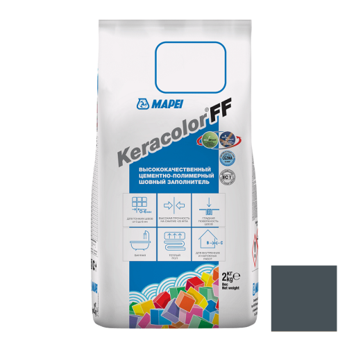 Затирка цементная Mapei Keracolor FF №114 антрацит 2 кг