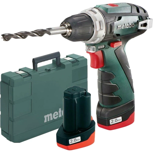 Аккумуляторная дрель-шуруповерт Metabo PowerMaxx BS 12 В, 2х2 Ач, Li-Ion, LC40, патрон, кейс 600080500 фото 3