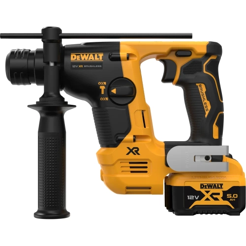 Аккумуляторный перфоратор Dewalt DCH072, 12 В, 1.2 Дж, 4280 уд/мин, с 2 АКБ 5 Ач и ЗУ, в кейсе TSTAK DCH072P2-QW фото 6