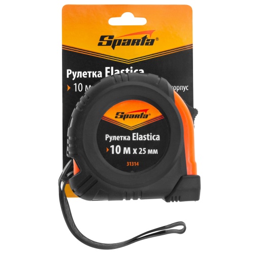 Рулетка Elastica,10 м х 25 мм,обрезиненный корпус Sparta фото 6