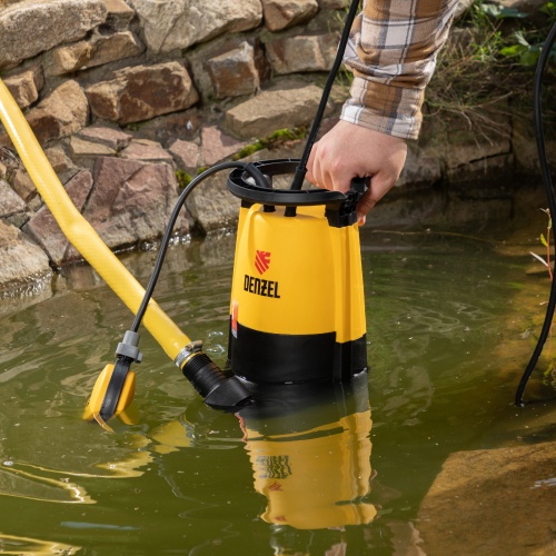 Дренажный насос для чистой и грязной воды DP-600S, 600 Вт, напор 7 м, 13000 л/ч Denzel фото 15