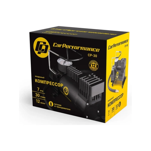 Воздушный компрессор CarPerformance, 30 л./мин., 12V/12A, 140W, 7 Атм CP-30 фото 7
