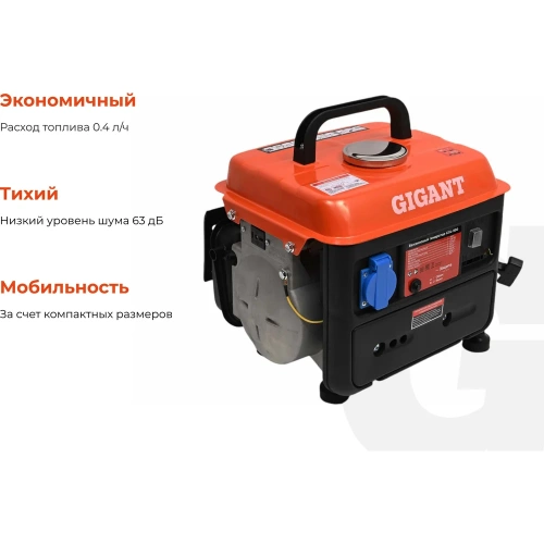 Бензиновый генератор Gigant (950 Вт; 12 В розетка) GGL-950 фото 4