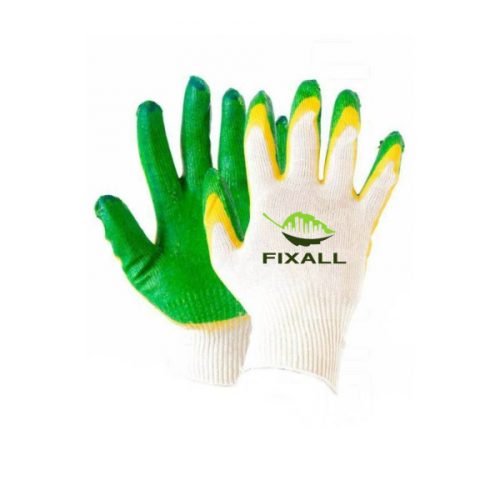 Перчатки хб с двойным латексным обливом 13 класс FIXALL Перчатки хб с двойным латексным обливом 13 класс FIXALL