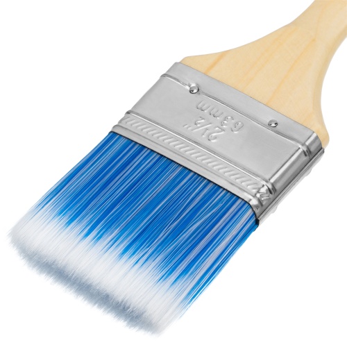 Кисть плоская "Евро" 2.5", искусственная щетина, деревянная ручка MTX фото 3