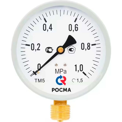 Общетехнический манометр РОСМА ТМ-510Р.00 М2 (0-10кгс/см2) ДК100 М20х1.5, кл. точн. 1.5 D070-01336