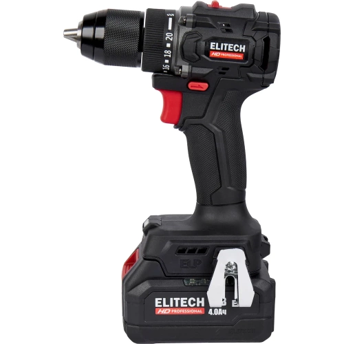 Аккумуляторная дрель Elitech CD 20SL2 (20В, 2х4Ач, 60Нм, BL) HD 205718 фото 4