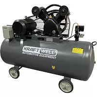 Компрессор поршневой KraftWell 580 л/мин, 10 бар, 200 л, 380 В, произв-ть 580 л/мин., объем ресивера 200 л KRW-AC580-200L