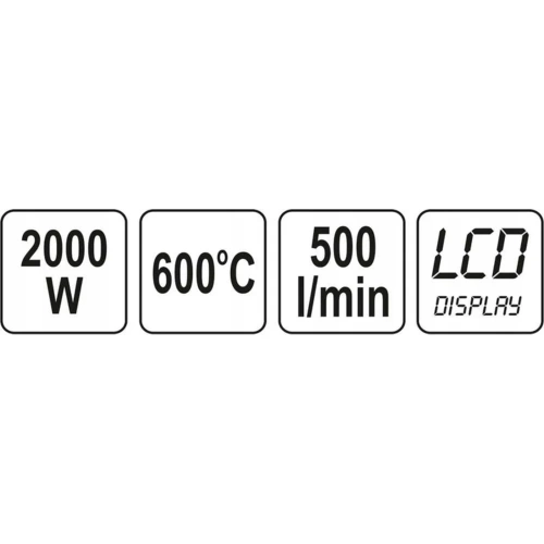 Фен технический YATO 2000Вт 600C YT-82293 370282293 092 1 фото 6