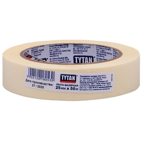 Лента малярная Tytan Professional белая 25x50000 мм
