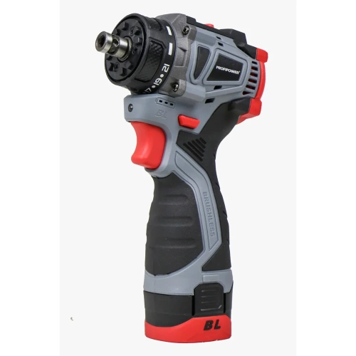 Аккумуляторный бесщеточный шуруповерт Profipower Комби BL-161C (16В, 40Нм, Li-ion 2шт, 2.0Ач, 2 скорости, 0.8-10мм, З/У, в кейсе) E0249 фото 4