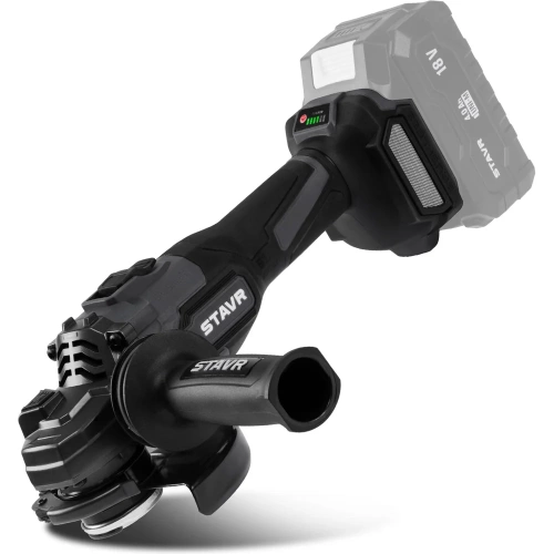 Машина углошлифовальная аккумуляторная Ставр (УШМ), 18V UNI-M, BL, 125 мм, с тормозом диска и с защитой от заклинивания Stavr SAG 18BL-125V, 9020700076