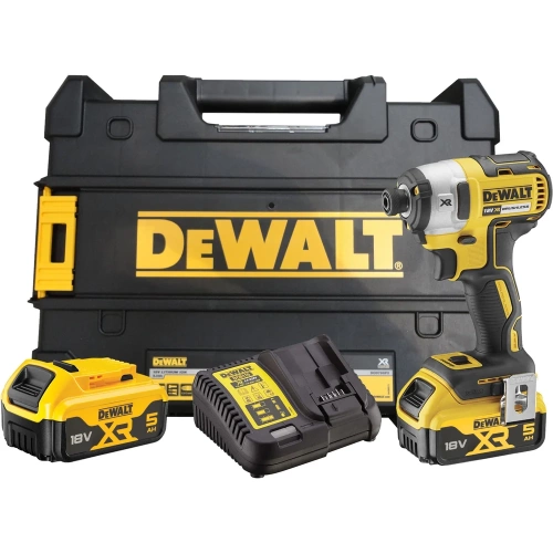 Аккумуляторный шуруповерт DEWALT DCF887P2, 18 В, 205 Нм, 3800 уд/мин, с 2 АКБ 5 Ач и ЗУ, в кейсе DCF887P2-QW