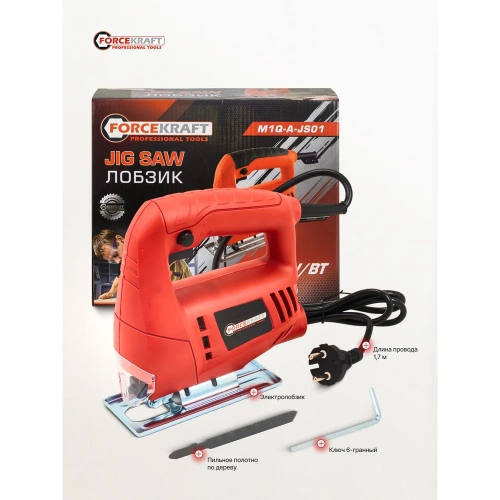 Лобзик электрический Forcekraft 230В, 350Вт, 3000ход/мин, длина хода 18мм FK-M1Q-A-JS01(65250) фото 6