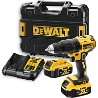Аккумуляторная дрель-шуруповерт Dewalt DCD777M2T, 18 В, 1750 об/мин, с 2 АКБ 4 Ач и ЗУ, в кейсе TSTAK DCD777M2T-QW