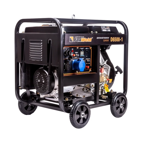 Дизельный генератор Foxweld expert d6500-1, 6.0-6.5 квт, 1ф, розетки 1x16А + 1x32А, ппп, мфд 3в1 8897 фото 4