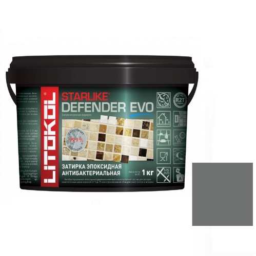Затирка эпоксидная для швов Litokol Starlike Defender Evo S.125 Grigio Cemento 1 кг