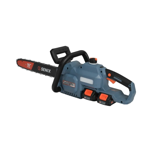 Пила цепная аккумуляторная SENIX 2x2 40V, 40см, 2 акб, 1зу CSX2-M2-EU фото 5
