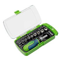 Отвертка ревер. + биты, 41 пред., PH+PZ+SL+H+T, CrV, 2к рукоятка Сибртех