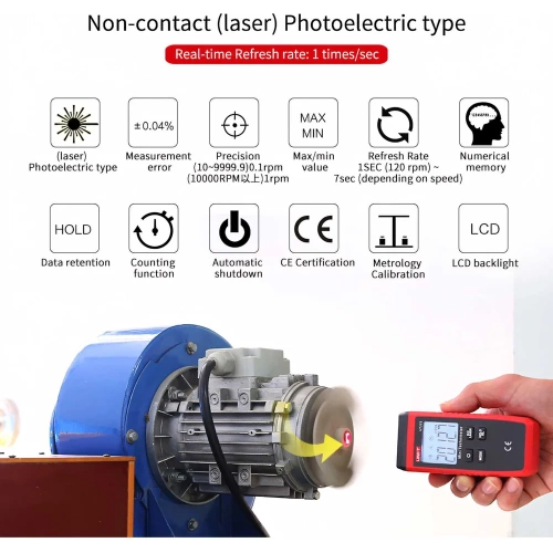 Цифровой лазерный тахометр UNI-T UT373 00-00012111 фото 4