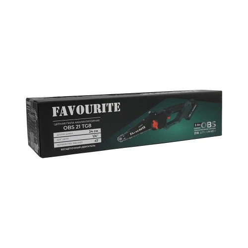 Цепная пила аккумуляторная FAVOURITE OBS 21 TG8 21В, 2Ач, ЗУ 150812216 фото 4