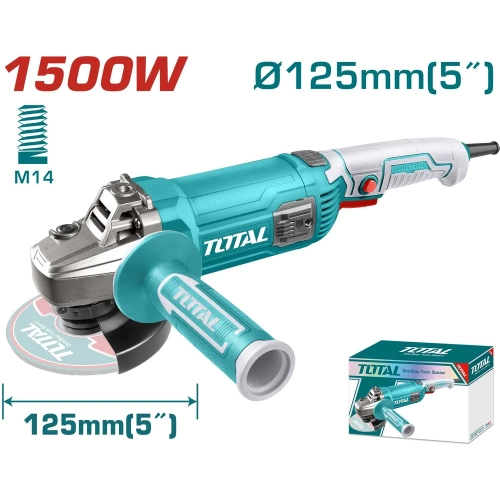 Угловая шлифовальная машина TOTAL 1500 Вт 125 мм TG11512536 фото 3