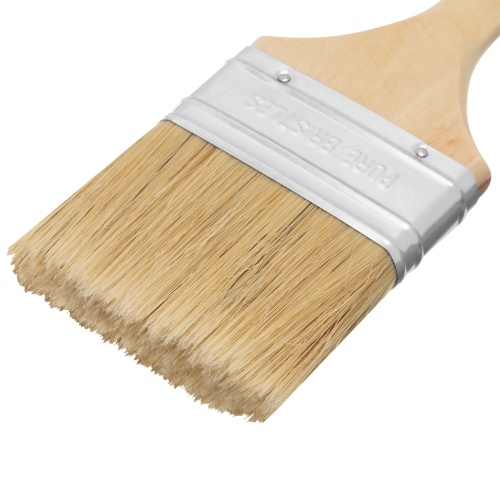 Кисть плоская "Евро" 3", натуральная щетина, деревянная ручка MTX фото 3 Кисть плоская "Евро" 3", натуральная щетина, деревянная ручка MTX фото 3