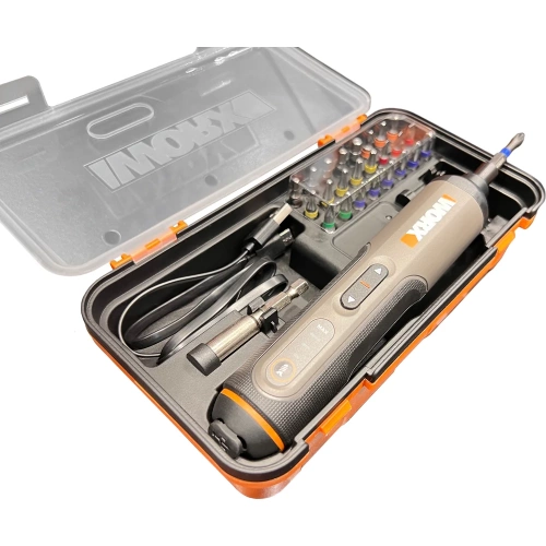 Аккумуляторная отвертка WORX 4В, 2,5Нм, 1,5Ач, набор оснастки WX240 фото 4