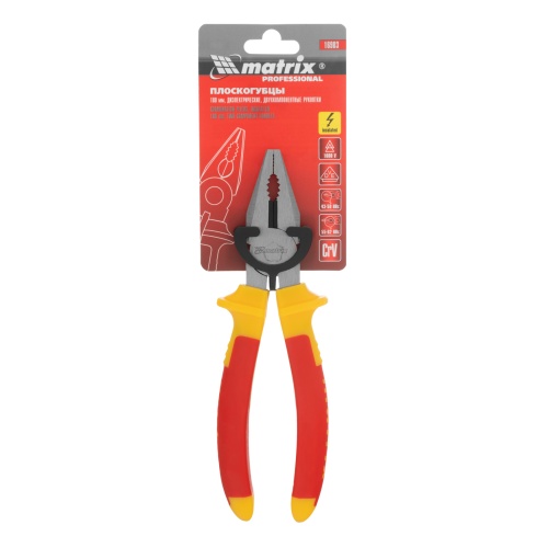 Плоскогубцы комбинированные, Insulated, 180 мм, двухкомпонентные рукоятки Matrix Professional фото 6