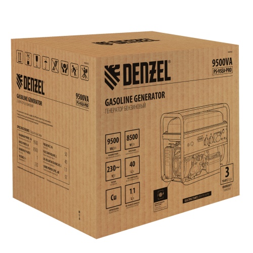 Генератор бензиновый PS-95EA-PRO, 9,5 кВт, 230 В, 40 л, разъем ATS, эл.старт Denzel фото 25