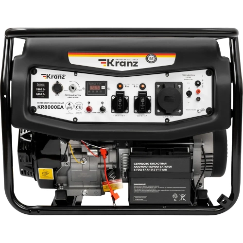 Бензиновый генератор KRANZ KR8000EA 8кВт 25л коннектор автоматики электростартер KR-16-1139 фото 4