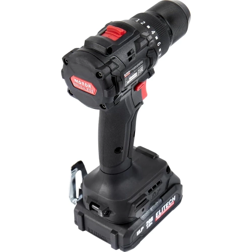 Аккумуляторная дрель Elitech CD 20SL2 (20В, 2х2Ач, 60Нм, BL) HD 205717 фото 5