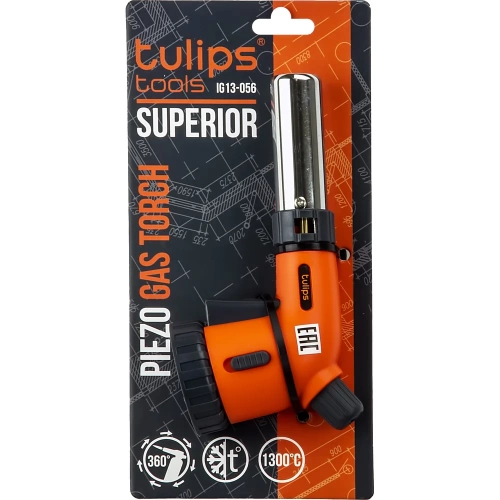 Газовая горелка для цангового баллона Tulips Tools 360, керамика, пьезо IG13-056 фото 3
