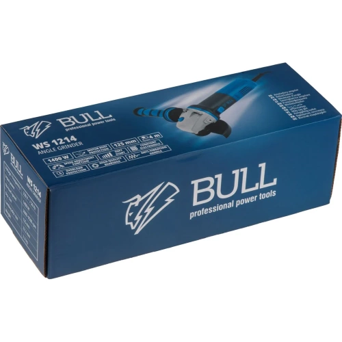 Одноручная углошлифмашина BULL WS 1214 125 мм, 1400 Вт, плав. пуск., рег. об, конст. эл. 1327639 фото 10